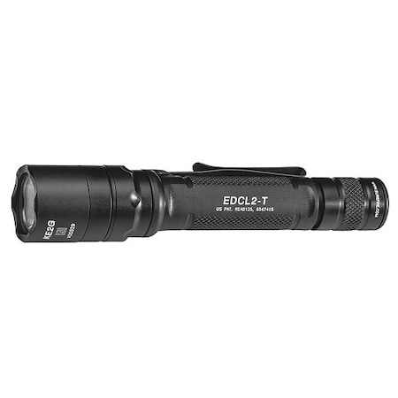 Black Tactical Handheld Flashlight, CR123A, 1200/5lm MPN:EDCL2-T