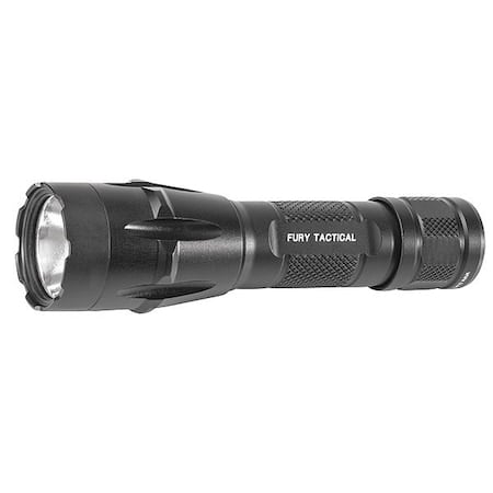 Black Rechargeable Tactical Handheld Flashlight, 1500lm MPN:FURY-DFT