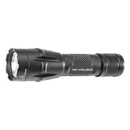 Black Rechargeable Tactical Handheld Flashlight, CR123A, 1500lm MPN:FURY-IB-DF