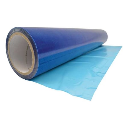 1.5 mil Thick Window Protection Film, 24 in Wide, 250 ft Length, Polyethylene, Blue MPN:W2B24250