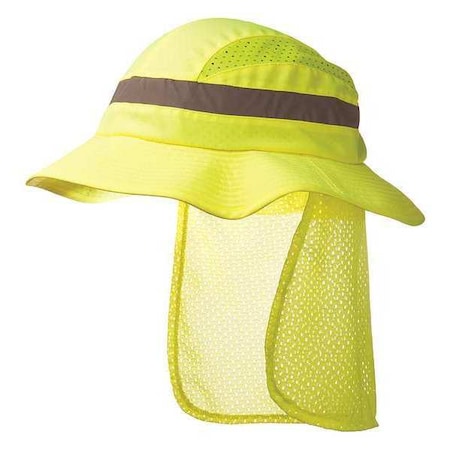 Bump Cap, Front Brim, Inner ABS Polymer, Outer Polyester, Hook-and-Loop Suspension, Yellow MPN:SCARAB1YLW