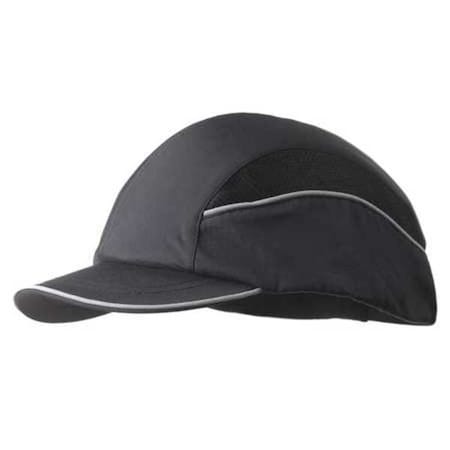 Bump Cap, Short Brim Baseball, Inner ABS Polymer, Outer Nylon, Hook-and-Loop Suspension, Black MPN:SCARAP1BLK