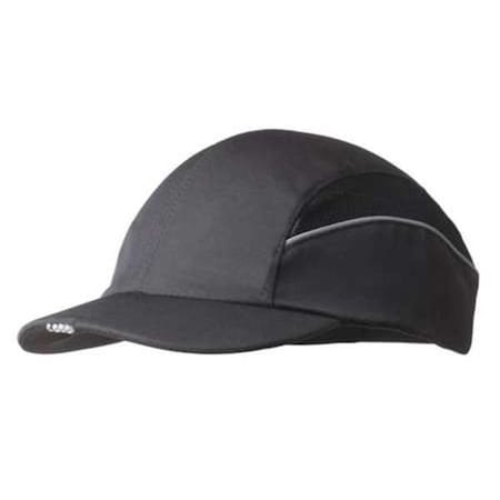 Bump Cap, Short Brim Baseball, Inner ABS Polymer, Outer Nylon, Hook-and-Loop Suspension, Black MPN:SCARAP4BLK