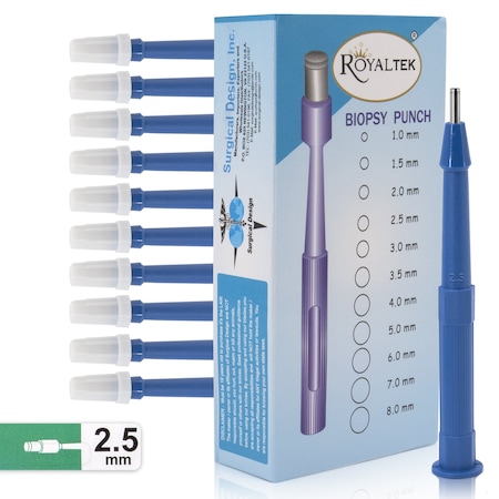 Disposable Biopsy Punch, Size 2.5mm, PK10 MPN:SDZR-0051