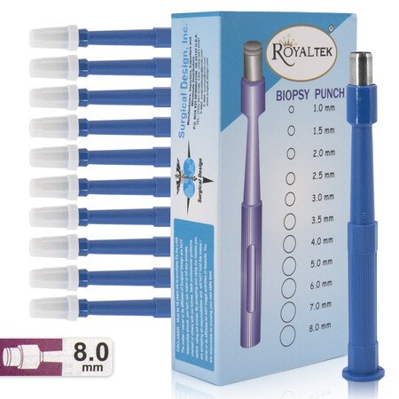 Disposable Biopsy Punch, Size 8.0mm, PK10 MPN:SDZR-0057