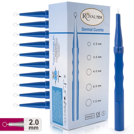 Dispsbl Dermal Curette, Sterile, 2mm, PK10 MPN:SDZR-0058