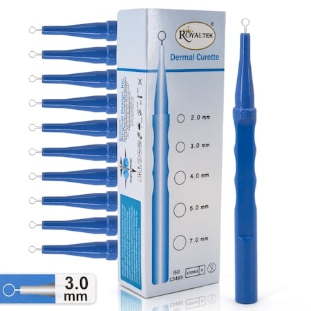 Dispsbl Dermal Curette, Sterile, 3mm, PK10 MPN:SDZR-0059