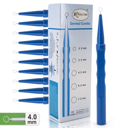 Dispsbl Dermal Curette, Sterile, 4mm, PK10 MPN:SDZR-0060