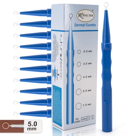 Dispsbl Dermal Curette, Sterile, 5mm, PK10 MPN:SDZR-0061