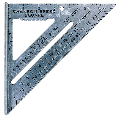 Die Cast Aluminum Speedsquare w/Black Gra MPN:S0101