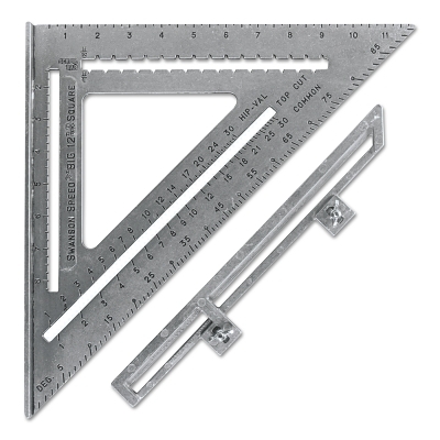 Big 12 Aluminum Speed Square w/Black Gra MPN:S0107