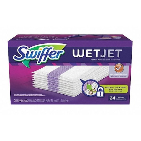 11.3 in x 5.4 in Refill WetJet Pad, White, Cotton, PK24 MPN:08443