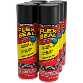Flex Seal® Liquid Spray Rubber Sealant Coating 14 oz. Can Black Pack of 6 FSR20