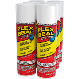 Flex Seal® Liquid Spray Rubber Sealant Coating 14 oz. Can White Pack of 6 FSWHTR20