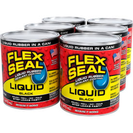 Flex Seal® Liquid® Rubber Sealant Coating 16 oz. Can Black 6/Case LFSBLKR16 - Pkg Qty 6