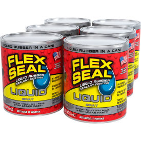 Flex Seal® Liquid® Rubber Sealant Coating 16 oz. Can Gray 6/Case LFSGRYR16 - Pkg Qty 6