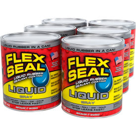 Flex Seal® Liquid® Rubber Sealant Coating 32 oz. Can Gray 6/Case LFSGRYR32 - Pkg Qty 6