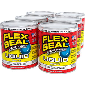 Flex Seal® Liquid® Rubber Sealant Coating 32 oz. Can White 6/Case LFSWHTR32 - Pkg Qty 6