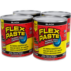 Flex Seal® Flex Paste® Super Thick Rubberized Paste 3 lb. Can Black 4/Case PFSBLKR32 - Pkg Qty 4