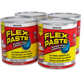 Flex Seal® Flex Paste® Super Thick Rubberized Paste 3 lb. Can White 4/Case PFSWHTR32 - Pkg Qty 4