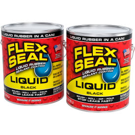 Flex Seal® Liquid® Rubber Sealant Coating 1 Gallon Can Black Pack of 2 US855BLK01-2