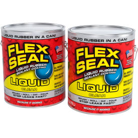 Flex Seal® Liquid® Rubber Sealant Coating 1 Gallon Can Clear Pack of 2 US855CLR01-2