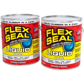 Flex Seal® Liquid® Rubber Sealant Coating 1 Gallon Can White Pack of 2 US855WHT01-2