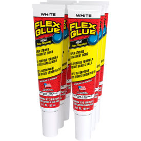 Flex Seal® Flex Glue® Waterproof Adhesive 6 oz. Tube White 6/Case GFSTANR06 - Pkg Qty 6