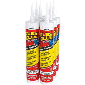 Flex Seal® Flex Glue® Waterproof Adhesive 10 oz. Pro Cartridge White 6/Case GFSTANR10 - Pkg Qty 6