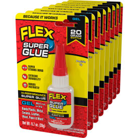 Flex Seal® Flex Super Glue™ 20g Gel Bottle Clear 8/Case SGGELB20 - Pkg Qty 8