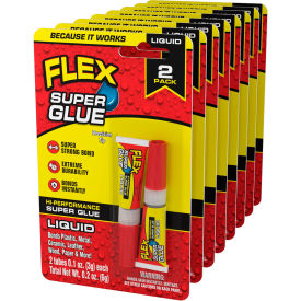 Flex Seal® Flex Super Glue™ 3g Liquid Tube Clear 2/Pack 8 Packs/Case SGLIQ2X3 - Pkg Qty 8