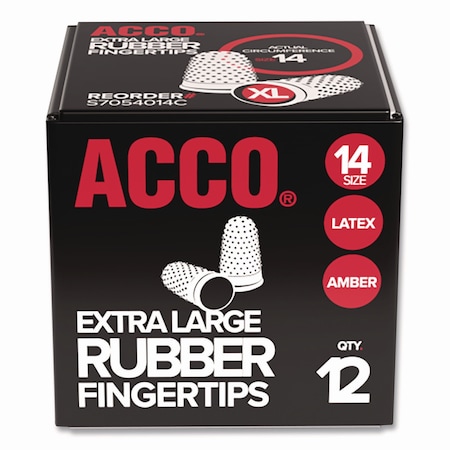 Rubber Finger Tips, Size 14, X-Large, PK12 MPN:ACC54014