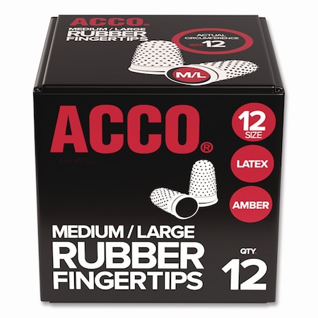 Rubber Finger Tips, Size 12, M/L, PK12 MPN:SWI54032
