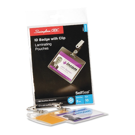 Pouch, Lam, Badge, Self-Adh, Cr, PK10 MPN:3745686