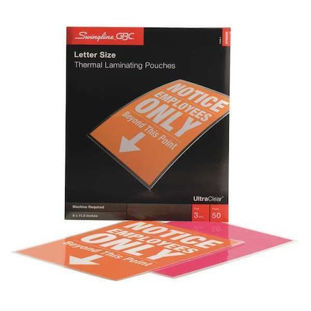 Laminating Pouches, 9x11 1/2, PK50 MPN:3745690