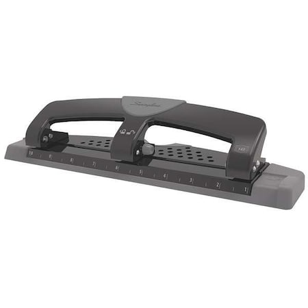 Three-Hole Paper Punch, 12 Sheets, Blk/Gry MPN:A7074134