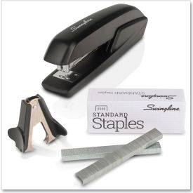 Swingline® Antimicrobial Standard Stapler with 5000 Staples and Staple Remover Black 54551