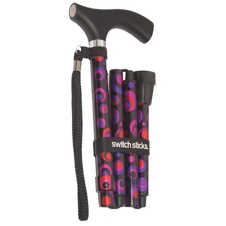 Walking Stick, Single, 12in H, Circles, Wood MPN:502-2000-5102