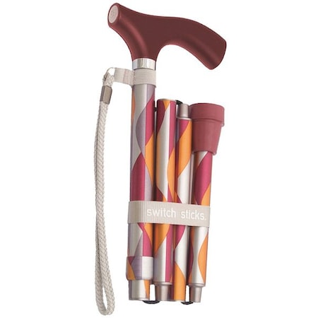 Walking Stick, Single, 12 in. H, Waves, Wood MPN:502-2000-5111