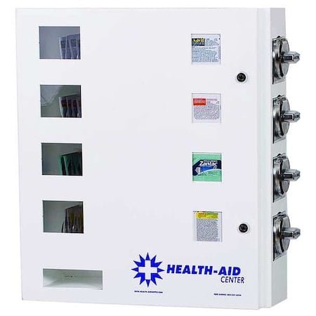 Medicine Vending Machine, Steel, 20 in W, White, Keys MPN:HA4-25