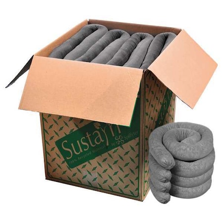 Sorbent Sock, 44 gal, 3 in x 48 in, Universal, Gray, 40 PK MPN:G-34