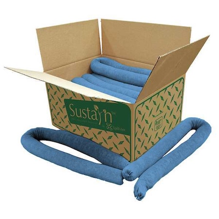 Sorbent Sock, 17 gal, 3 in x 48 in, Oil, Blue, 15 PK MPN:M-30
