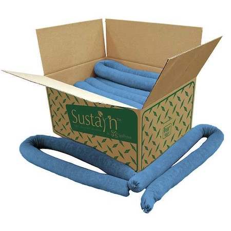 Sorbent Sock, 17 gal, 3 in x 10 ft, Oil, Blue, 6 PK MPN:M-37