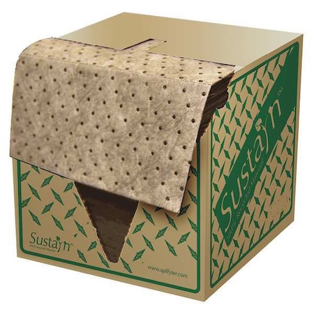 Sorbent Pad, 29 gal, 16 in x 18 in, Oil, Tan, 200 PK MPN:OSR-70