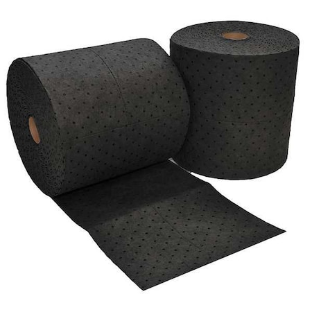 Sorbent Roll, 53 gal, 16 in x 150 ft, Universal, Black, 2 PK MPN:USR-91