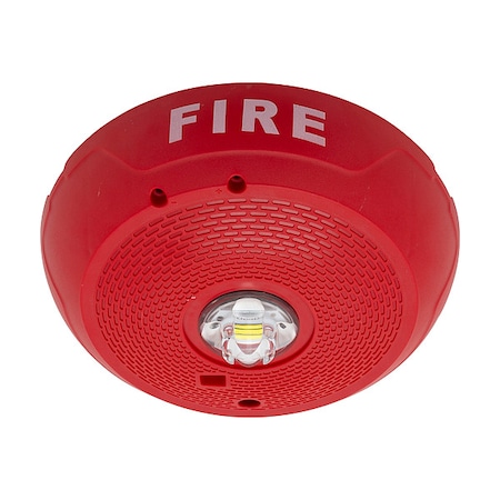Fire Alarm Strobe, Indoor, Plastic, Red MPN:SCRLED