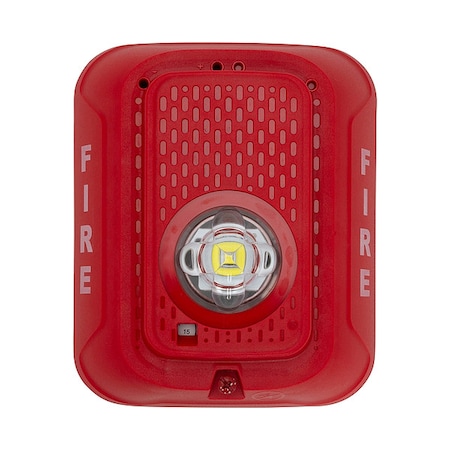 Fire Alarm Strobe, Indoor, Plastic, Red MPN:SRLED