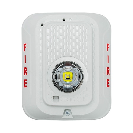 Fire Alarm Strobe, Indoor, Plastic, White MPN:SWLED