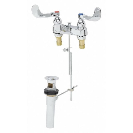 Bathroom Faucet Standard Spout, Chrome, 2 Holes, Blade Handle MPN:B-0891