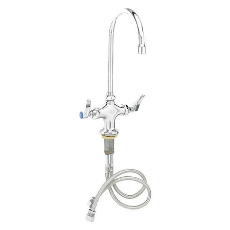 Manual Gooseneck Bar Faucet, Single Hole Mount, Chrome 1 Hole MPN:B-0300